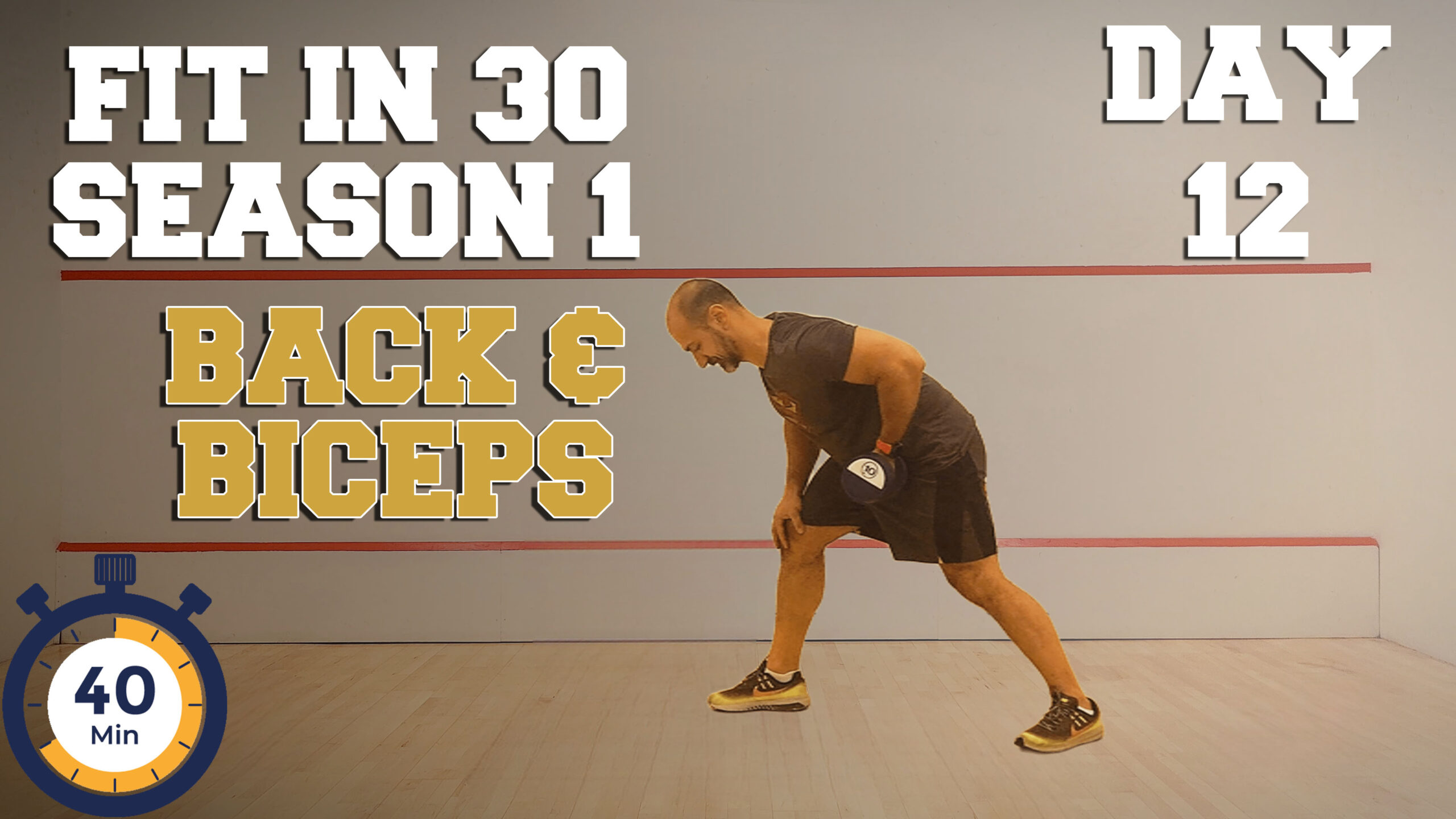 DAY 12 // Back & Biceps Workout with Dumbbells // 40 MINS 