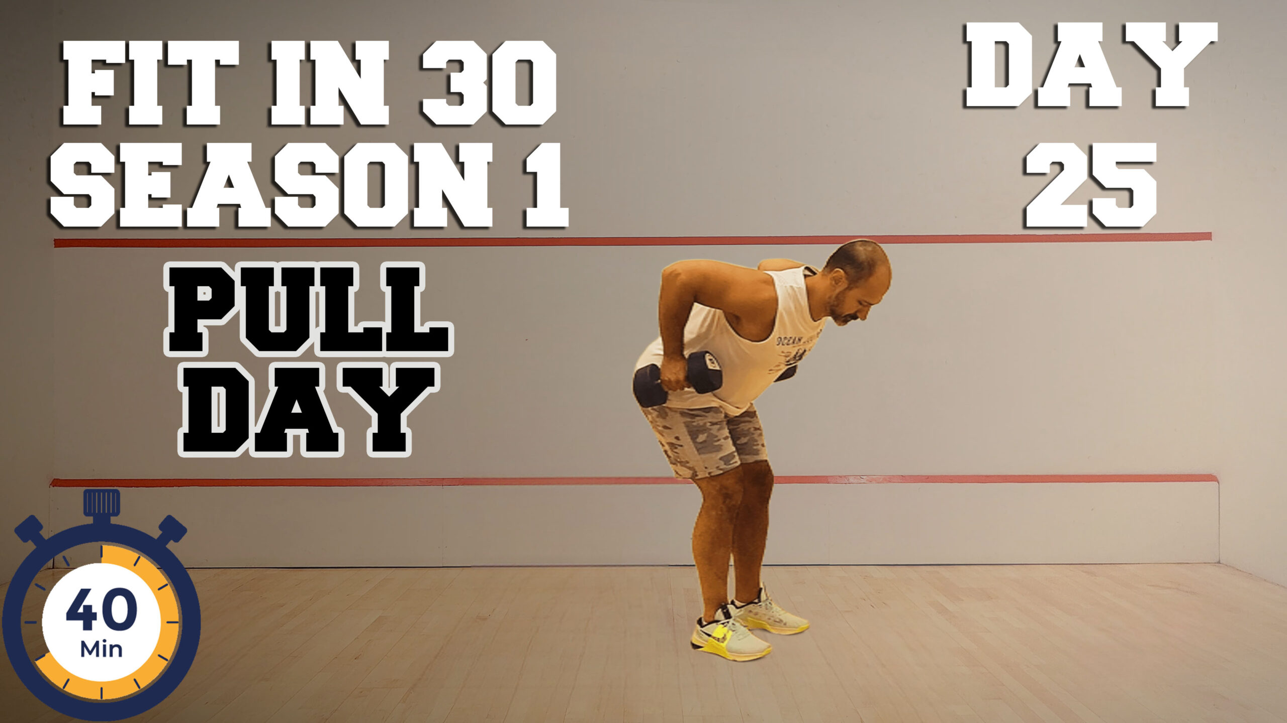 DAY 24 // Back & Biceps [Dumbbell Pull Workout] // 40 MINS