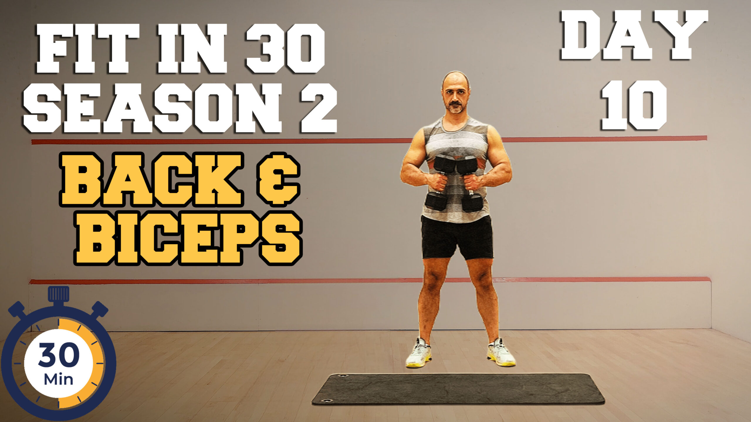 Fit in 30 | Season 2 // Day 10 // Back & Biceps // Dumbbell Workout 